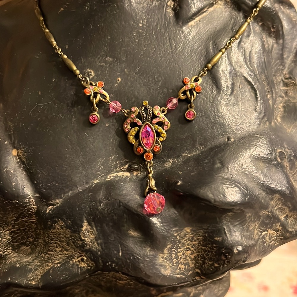 Sweet Romance crystal necklace and matching earrings.
